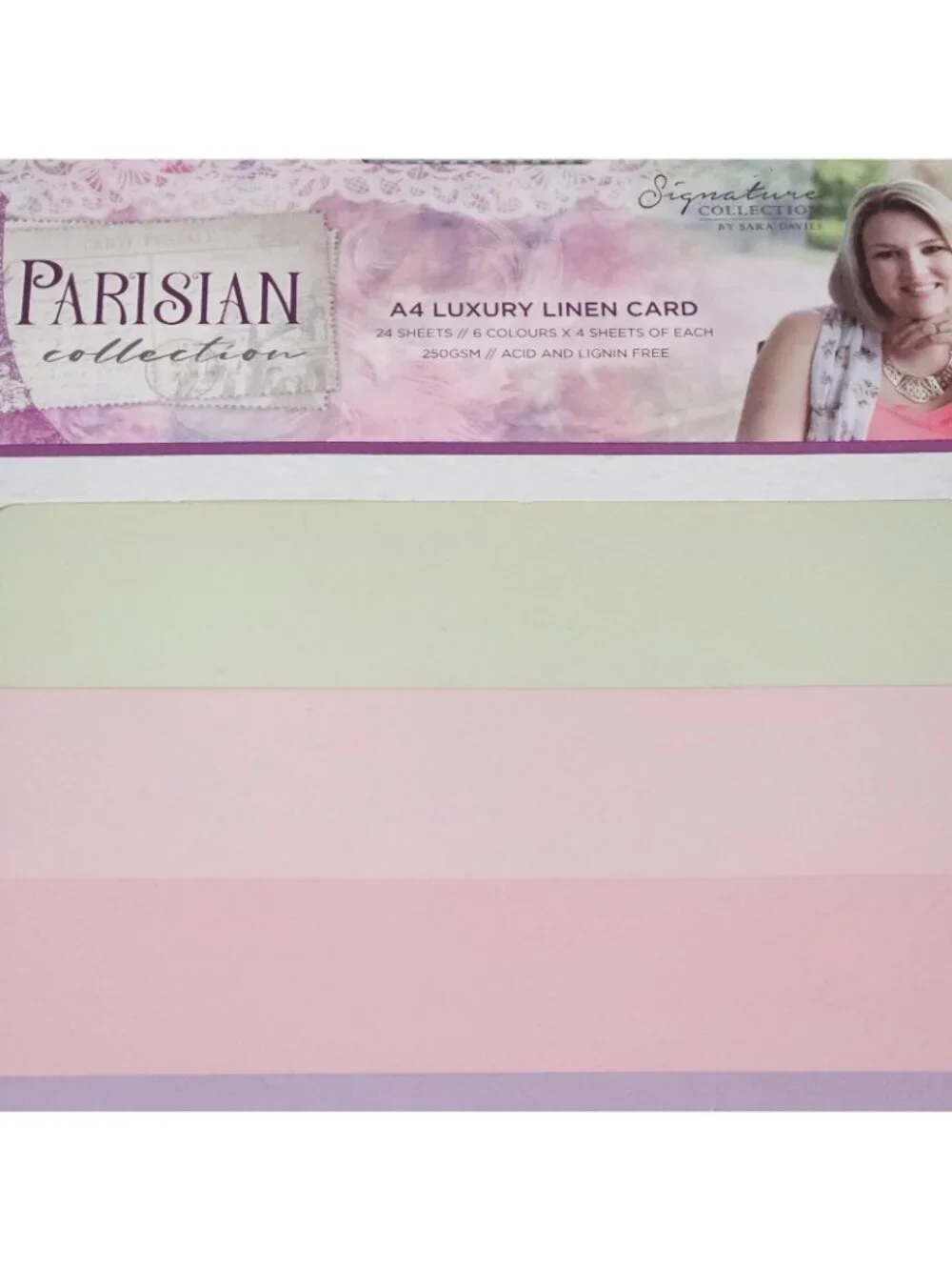 Crafters Companion Parisian Collection A4 Luxury Linen Card 24 Sheets 250GSM